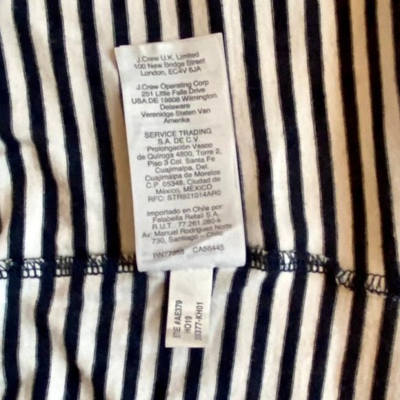 J. Crew Crewcuts Navy/White Striped Long-Sleeve T-Shirt with Embroidered Heart - Picture 7 of 7